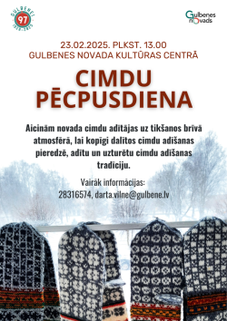 Attēls: cimdu pēcpusdiena Gulbenē