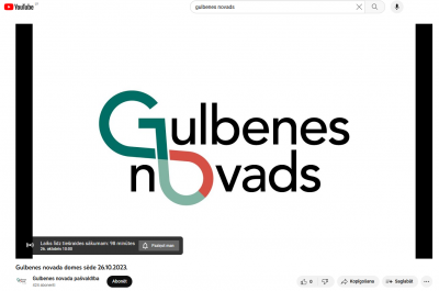 Attēls: Gulbenes novada pašvaldības profils Youtube.com