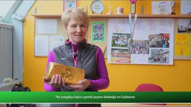 "Trīs zvaigžņu balva sportā 2022" saņēmēja sporta skolotāja Sarmīte Gobiņa