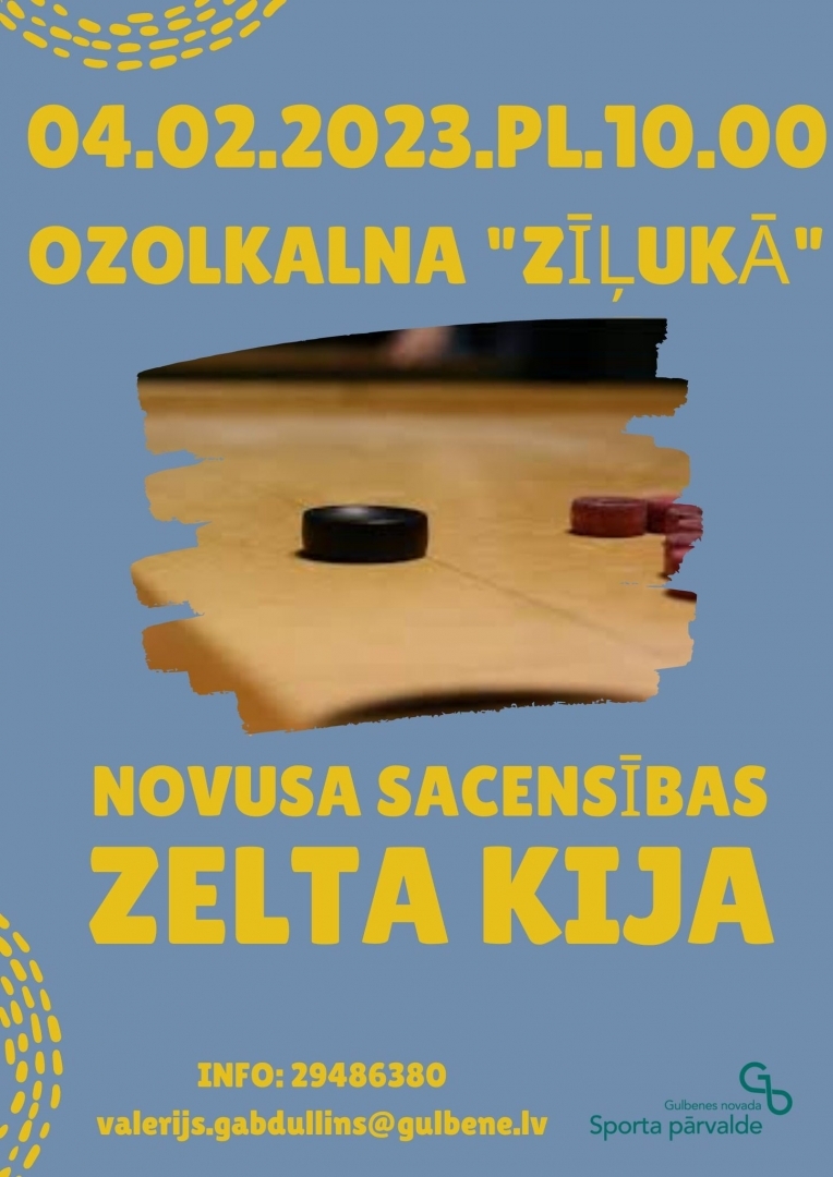 Ozolkalna kultūras un sporta centrā "Zīļuks" novusa sacensības "Zelta kija