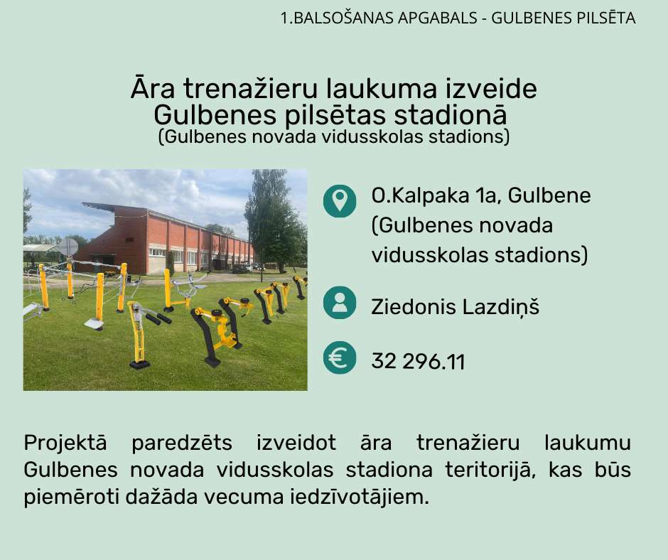 Attēls: Gulbenes novada Līdzdalības budžetēšanas projektu konkursā 2024