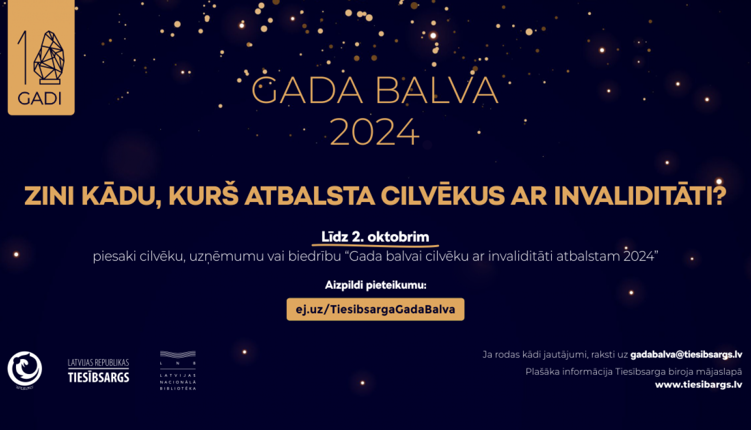 Attēls: Piesaki labo darbu darītājus konkursā “Gada balva cilvēku ar invaliditāti atbalstam 2024”